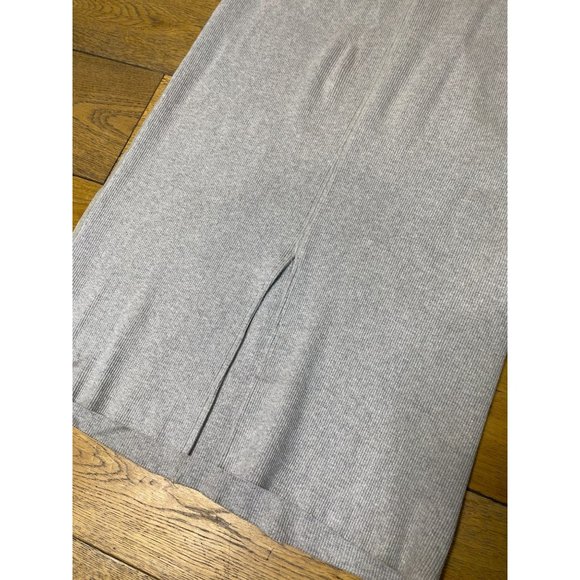 Standard James Perse Light Grey Binding Fitted Rib Dress Women's Size XL - Picture 8 of 10